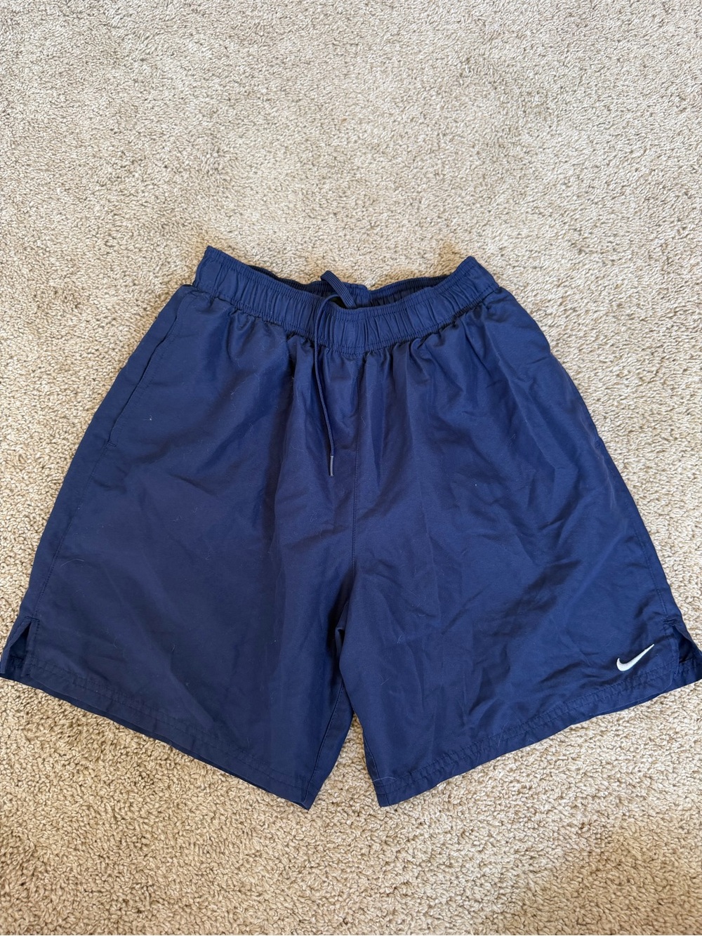 Nike Men’s Dark Blue Athletic Shorts with Swoosh